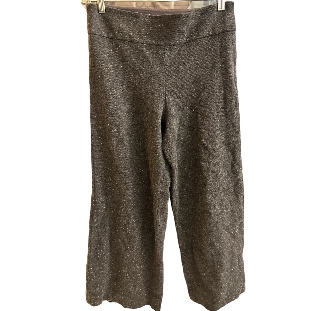 COS Wide Leg High Waisted Pants Women’s Small Grey Wool Cotton Blend Stretch